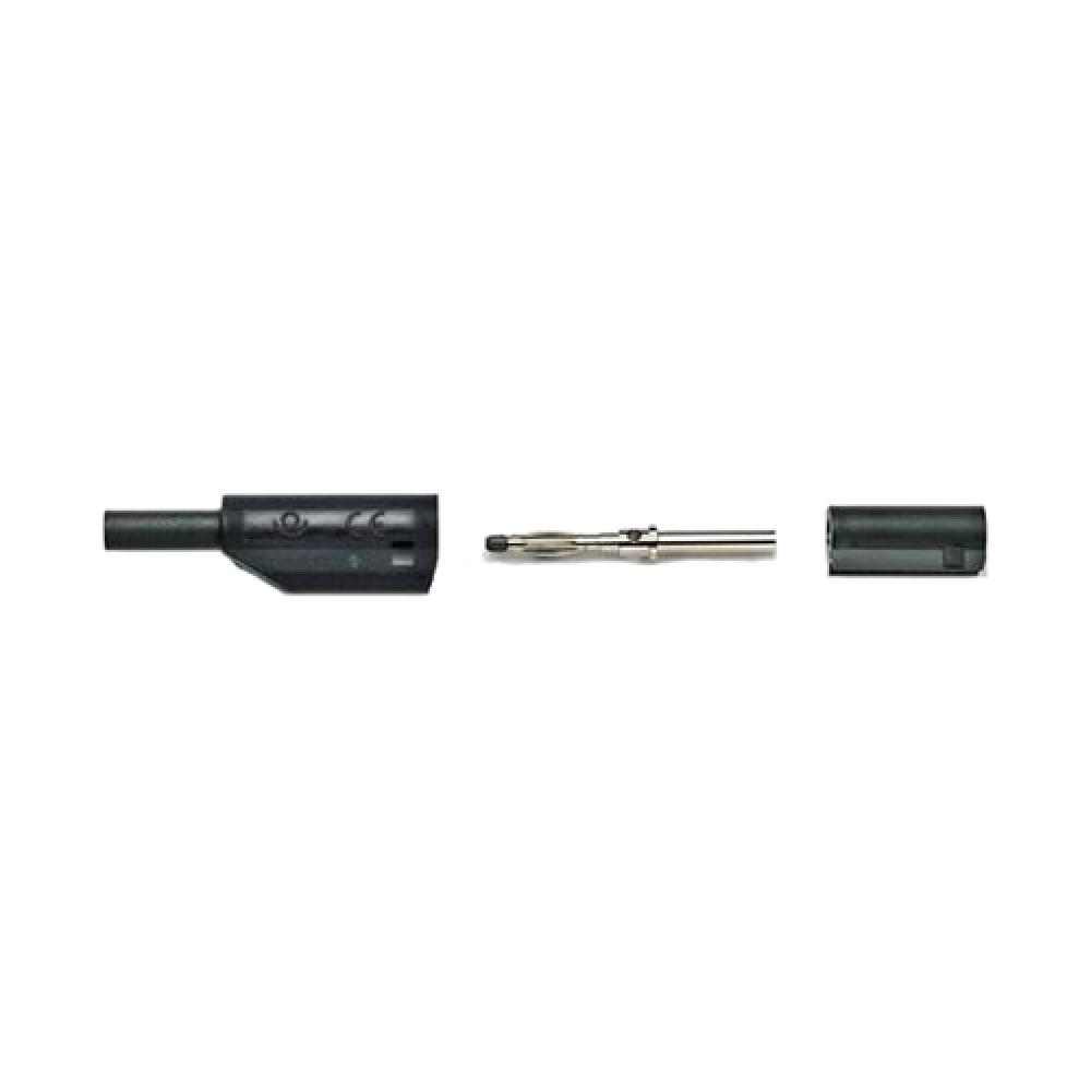 DIY 2MM STACKABLE SFTY SHEATHED PLG BLK