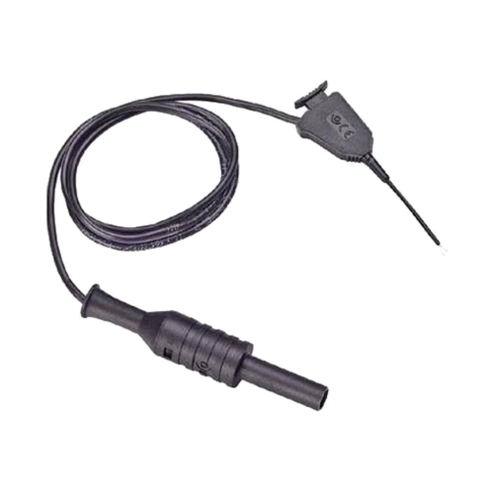 MINISMD GRBR TSTCLIP 20&#34; LEAD 4MM JK BLK