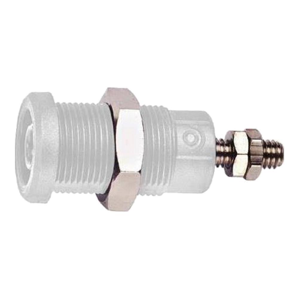 PNL MT IEC 4MM JACK HEX NUT 10/PKG WHT