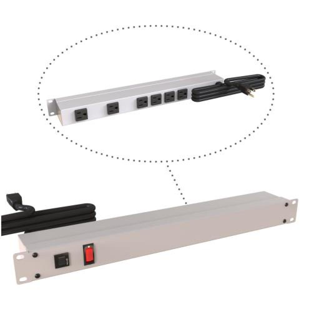 19&#34; RACK MOUNT, 6 REC ON REAR