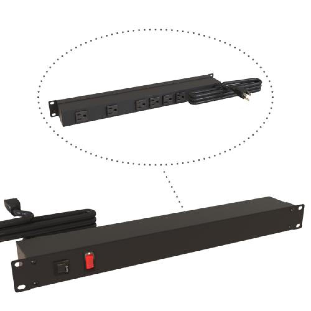 19&#34; RACK MOUNT, 6 REC ON REAR