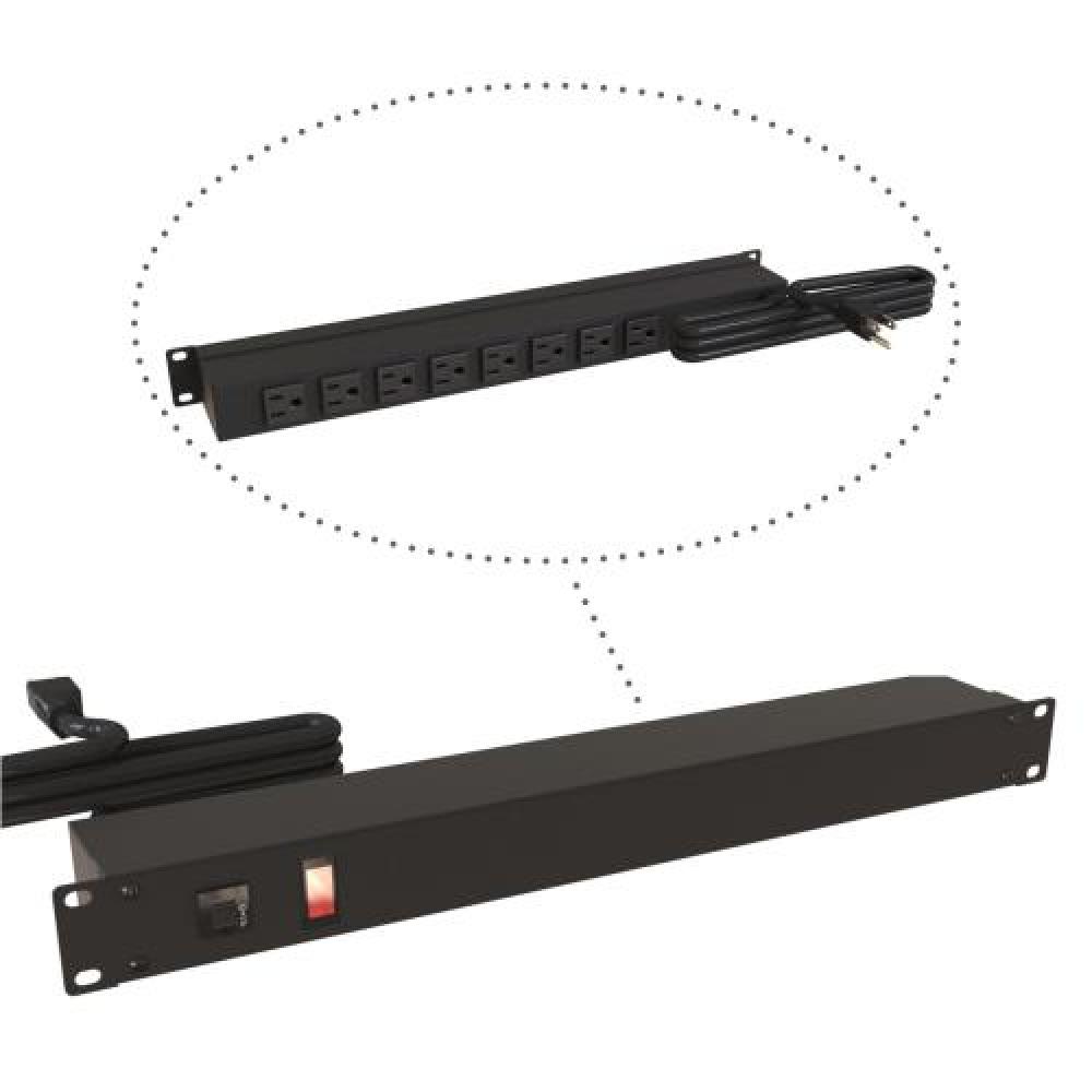 19&#34; RACK MOUNT, 8 REC ON REAR