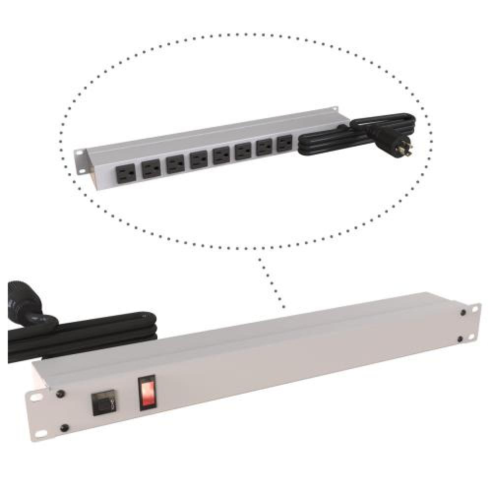 19&#34; RACK MOUNT, 8 REC ON REAR
