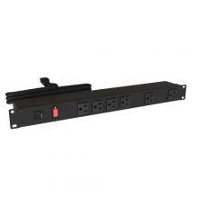 Hammond Manufacturing 1582H6B1BK - 19" RACK MOUNT, 6 REC ON FRONT