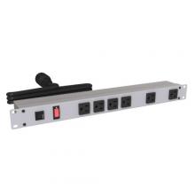 Hammond Manufacturing 1582H6C1 - 19" RACK MOUNT, 6 REC ON FRONT
