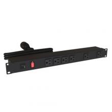 Hammond Manufacturing 1582H6C1BK - 19" RACK MOUNT, 6 REC ON FRONT