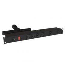 Hammond Manufacturing 1582T6C1BK - 19" RACK MOUNT, 6 REC ON FRONT