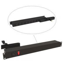Hammond Manufacturing 1583H8B1BK - 8XREAR 5-15R RACK OUTLET STRIP