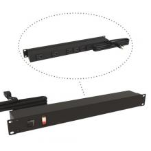 Hammond Manufacturing 1583T6A1BK - 19" RACK MOUNT, 6 REC ON REAR