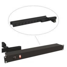 Hammond Manufacturing 1583T6C1BK - 19" RACK MOUNT, 6 REC ON REAR