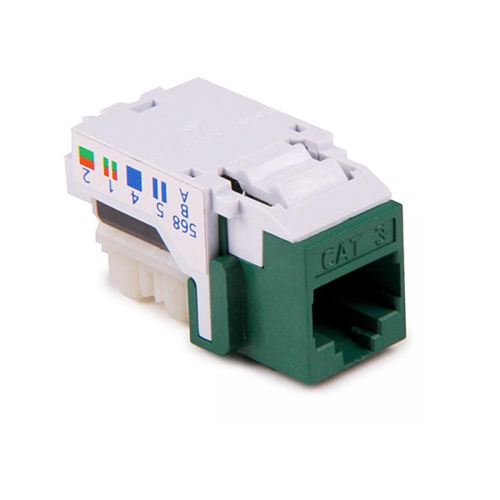 CAT3, 8P8C RJ45 keystone jack, GN, 1/bag