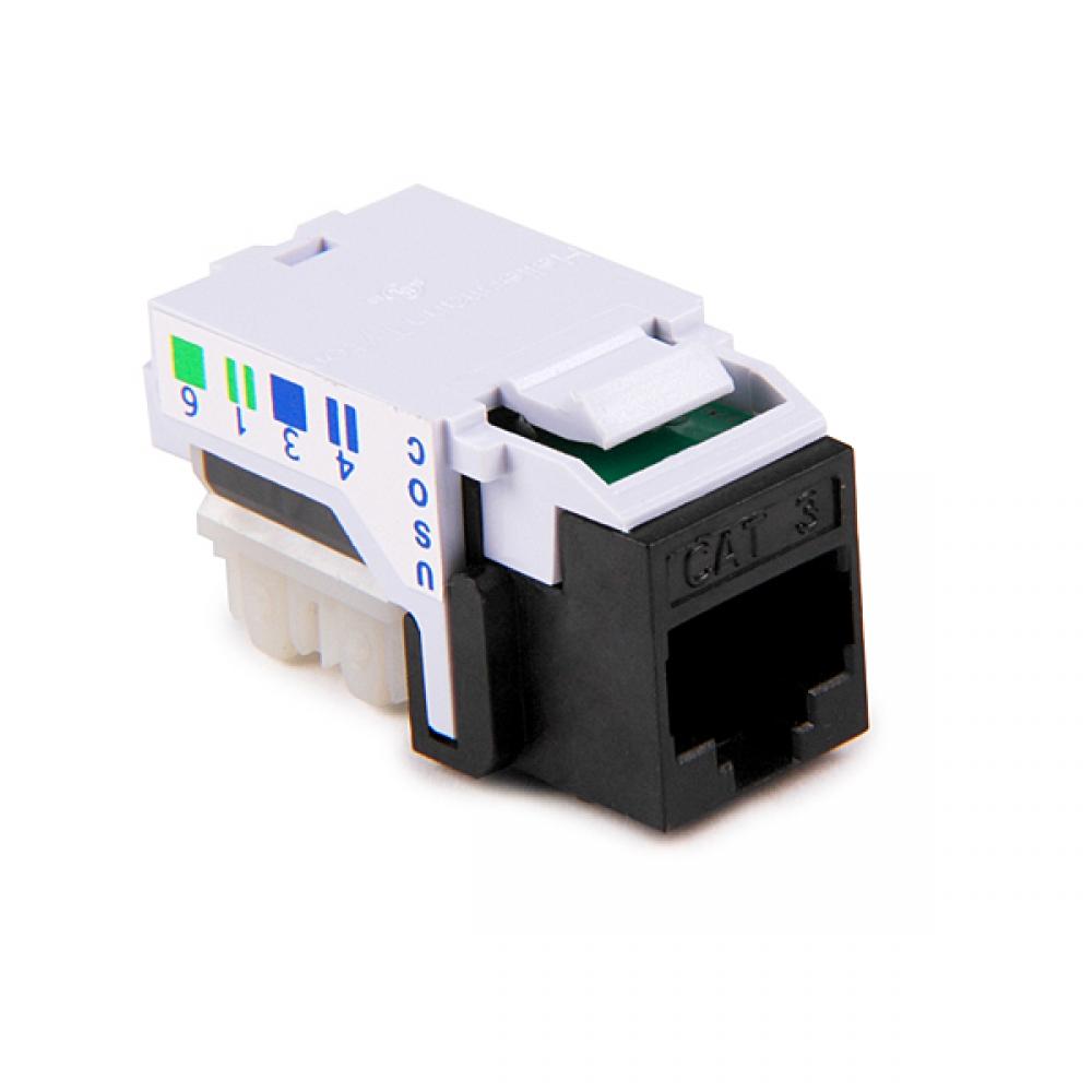 CAT3 6P6C RJ11 USOC keystone jack BK 1