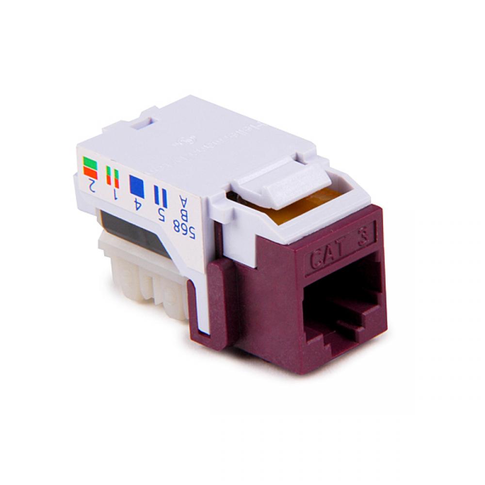 CAT 3 - 8P8C RJ45 keystone jack,VT,1/bag