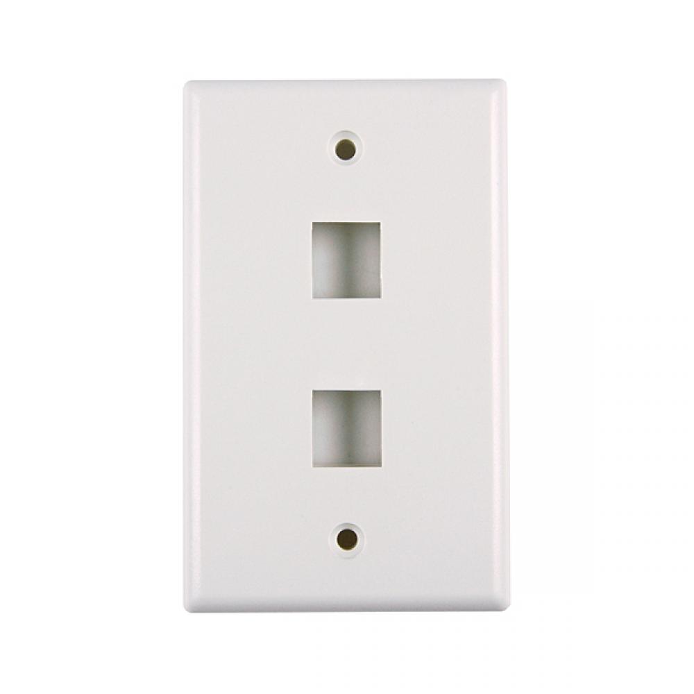 Midsize sngl gang 1 port faceplate, OEWH