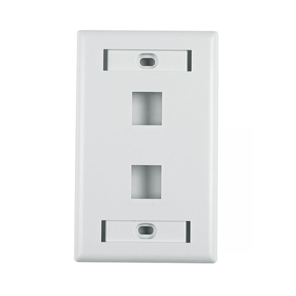 Horz 2 Port Faceplate W/ID Wind, OEWH