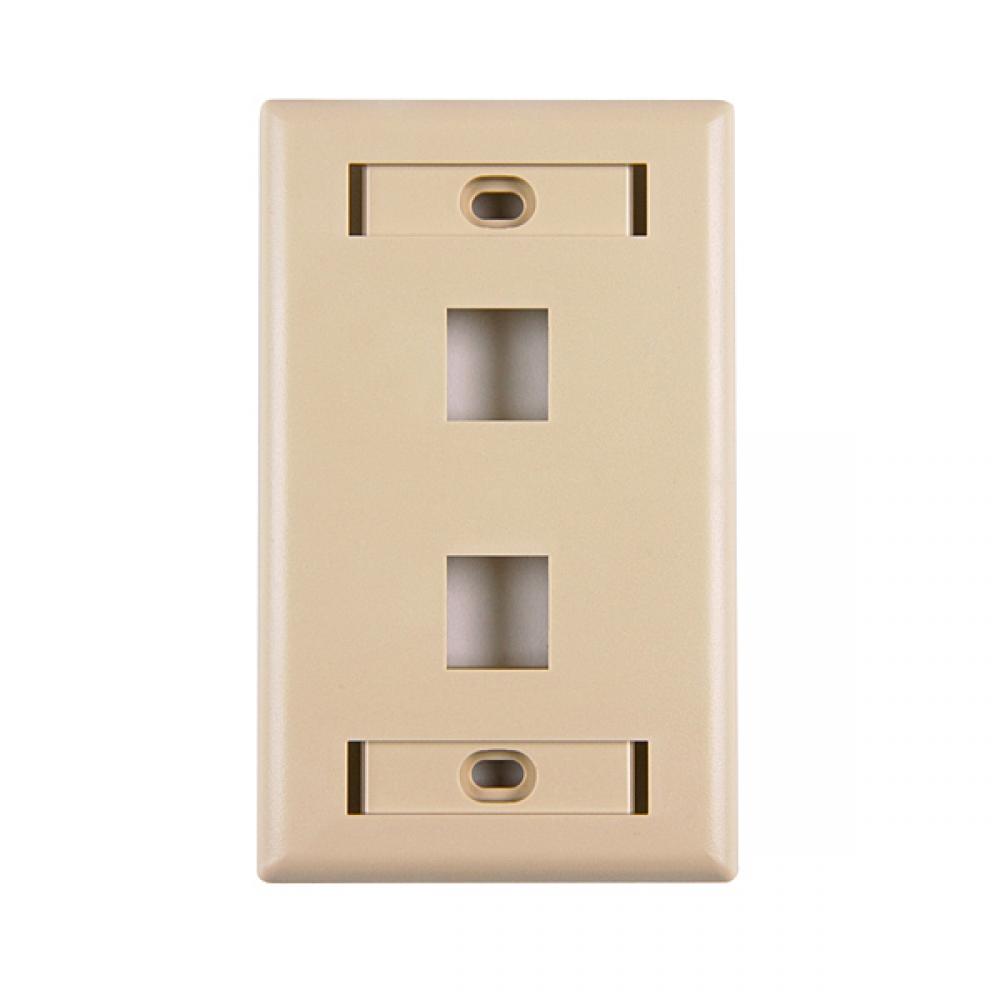 Horz 2 Port Faceplate W/ID Wind, IV