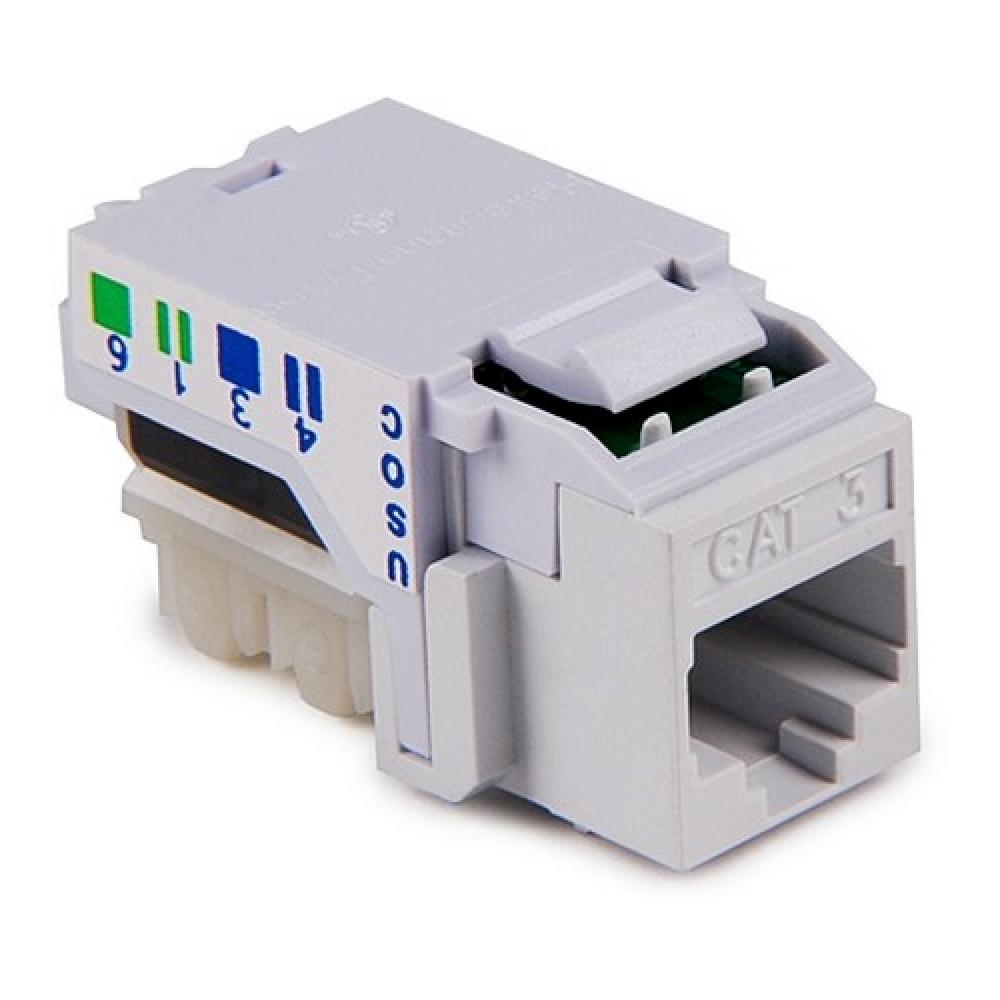 CAT 3,6P6C RJ11 USOC keystone jack,OEWH