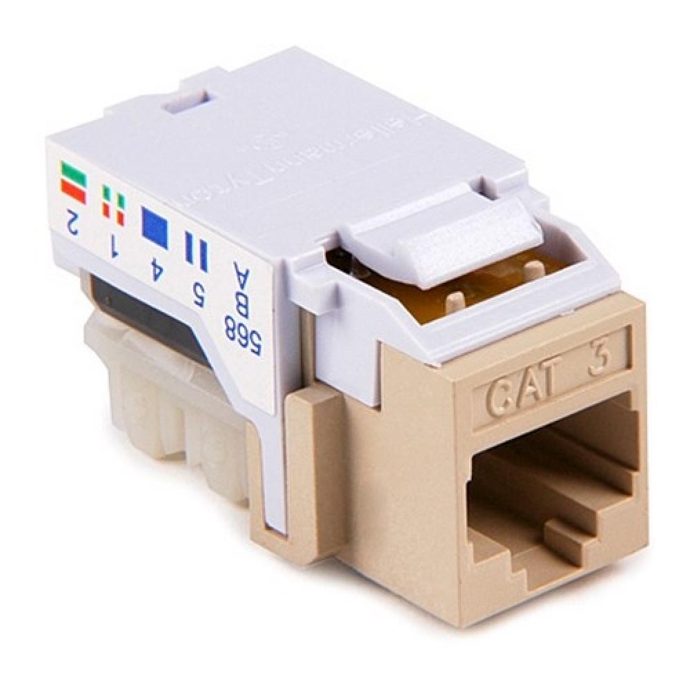 CAT3 6P6C RJ11 USOC keystone jack IV 1