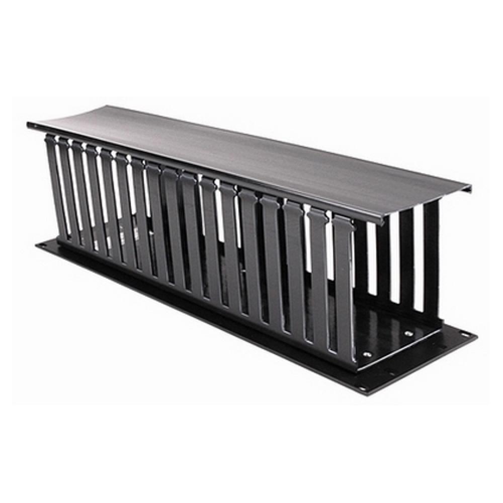 Horz Wire Mgr 1-Side 3U, 4x5&#34;, Hinged