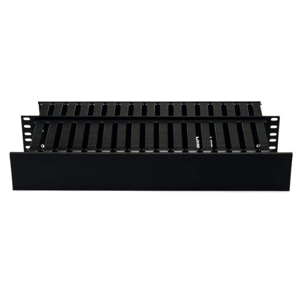 Horz Mgr 2-Side 2U,3x3&#34;F,3x5&#34;R, Hinged