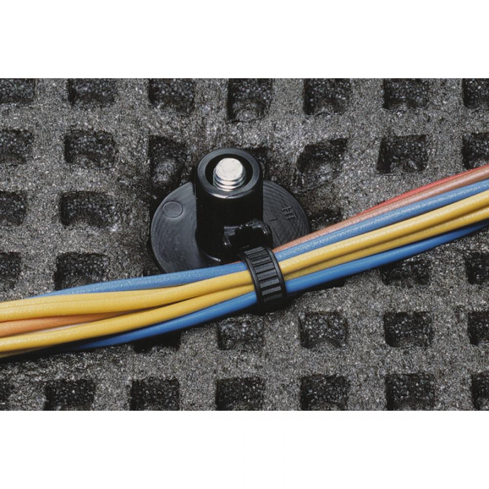 Oval Stud Mnt Tie,5mm stud,6&#34;,BK,500