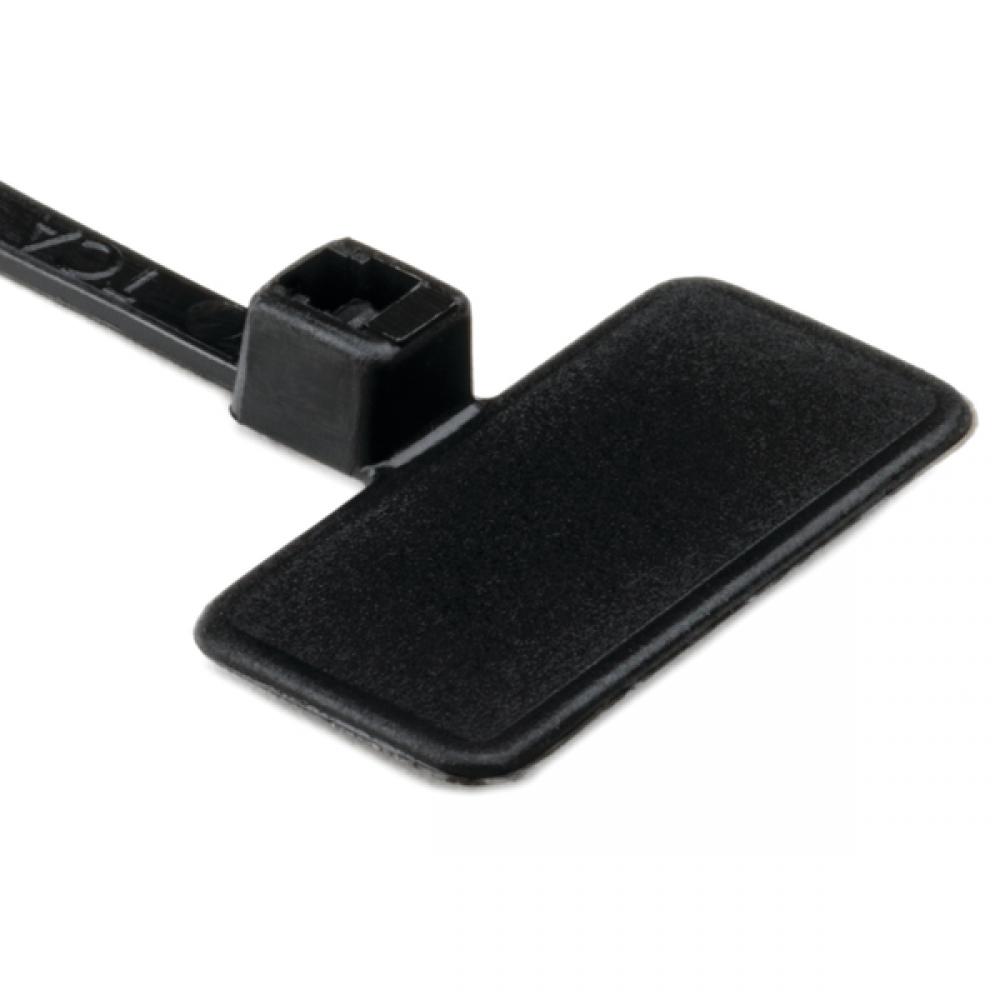 Identification Tie, 4.3&#34;,18lb,BK,100/pkg