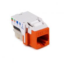 HellermannTyton RJ45FC3-ORN - CAT3, 8P8C RJ45 keystone jack, OG, 1/bag