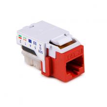HellermannTyton RJ11FC3-RED - CAT3 6P6C RJ11 USOC keystone jack RD 1