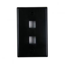 HellermannTyton FPDUAL-B - std. sngl gang 2 port faceplate - BN