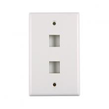HellermannTyton FPMSINGLE-FW - Midsize sngl gang 1 port faceplate, OEWH