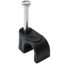HellermannTyton NC60 - Nail Clip, .24", PP,ST, BK, 100/pkg