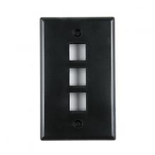 HellermannTyton FPTRIPLE-B - std. sngl gang 3 port faceplate - BN