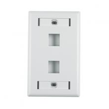 HellermannTyton FPIHDUAL-FW - Horz 2 Port Faceplate W/ID Wind, OEWH