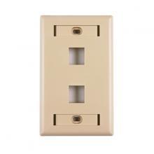 HellermannTyton FPIHDUAL-I - Horz 2 Port Faceplate W/ID Wind, IV