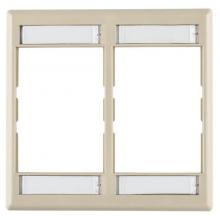 HellermannTyton FPMDG-I - MODULAR DUAL GANG FACEPLATE-IVORY