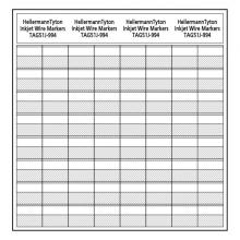 HellermannTyton TAG51J-994 - Ink Jet Selflam 1X.35X.75",64/sht,1000
