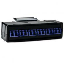 HellermannTyton RNGFAP6DMMKLCH - RapidNet Adapter Panel 6 DUP, MM-LC BU 1