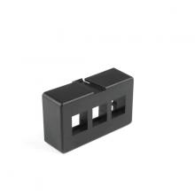 HellermannTyton FPFURN3-BLK - 3 port mod. furniture faceplate - BK