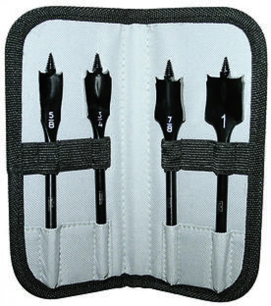 4 PIECE SPADE BIT KIT W POUCH