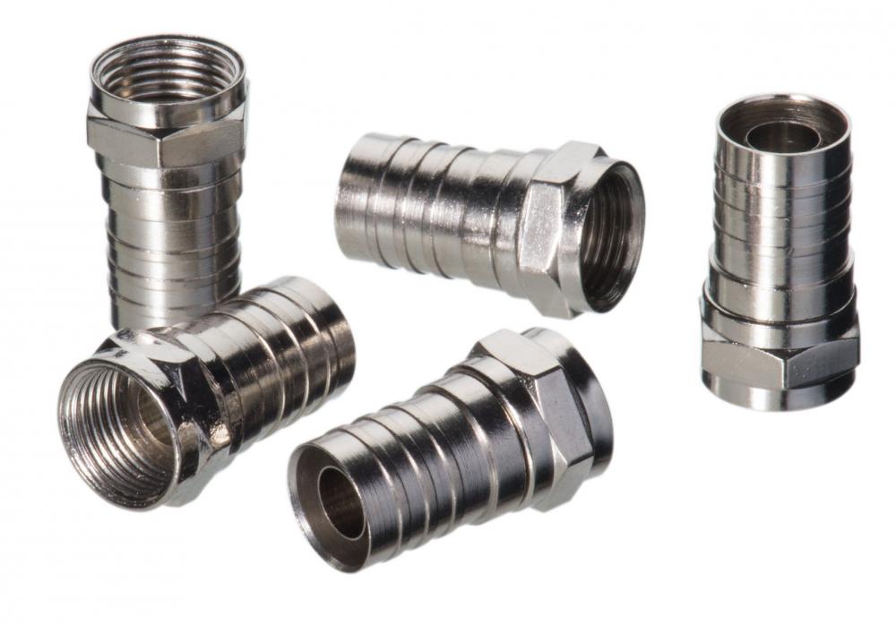 F-CONN,RG-6 CRIMP-ON,QUAD SHLD