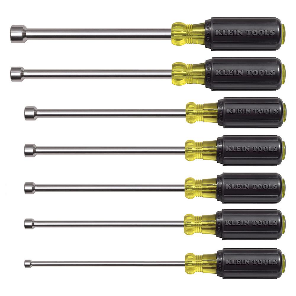 Magnetic Nut Driver 6&#34; Shafts, 7 Pc