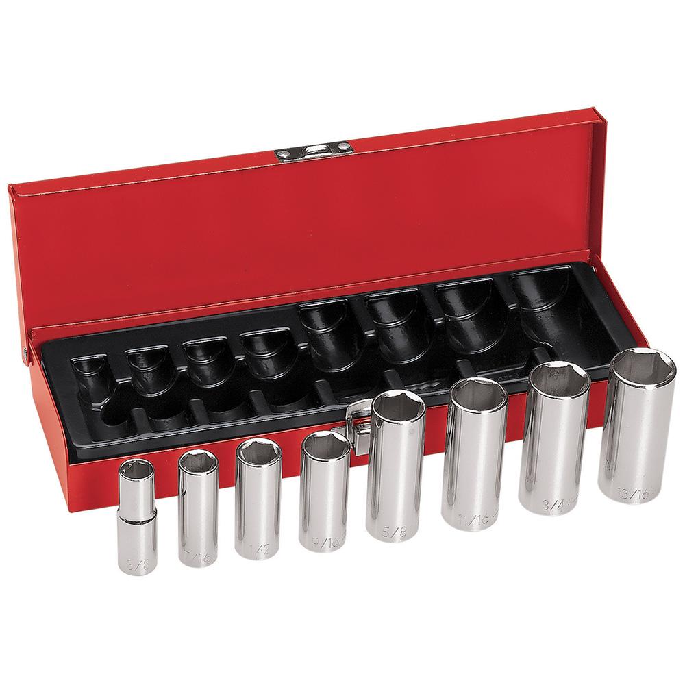 3/8&#34; Drive Socket Wrench Set, 8 Pc