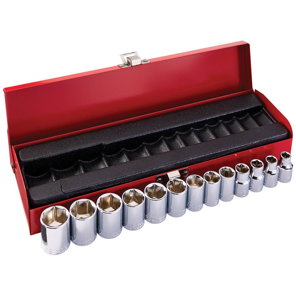 3/8&#34; Drive Sockets, Metric, 13 Pc