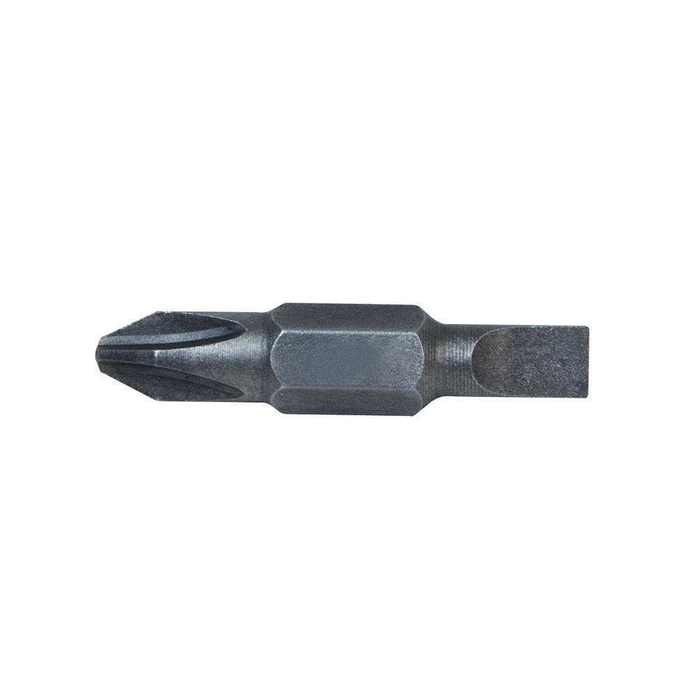 Bit #2 Phillips, 3/16&#34; Slotted