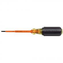 Klein Tools 612-4-INS - Screwdriver, Insulated 1/8" SL, 4"L