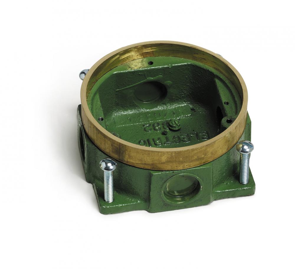 SHALLOW, SEMI ADJ FLOOR BOX, BRS