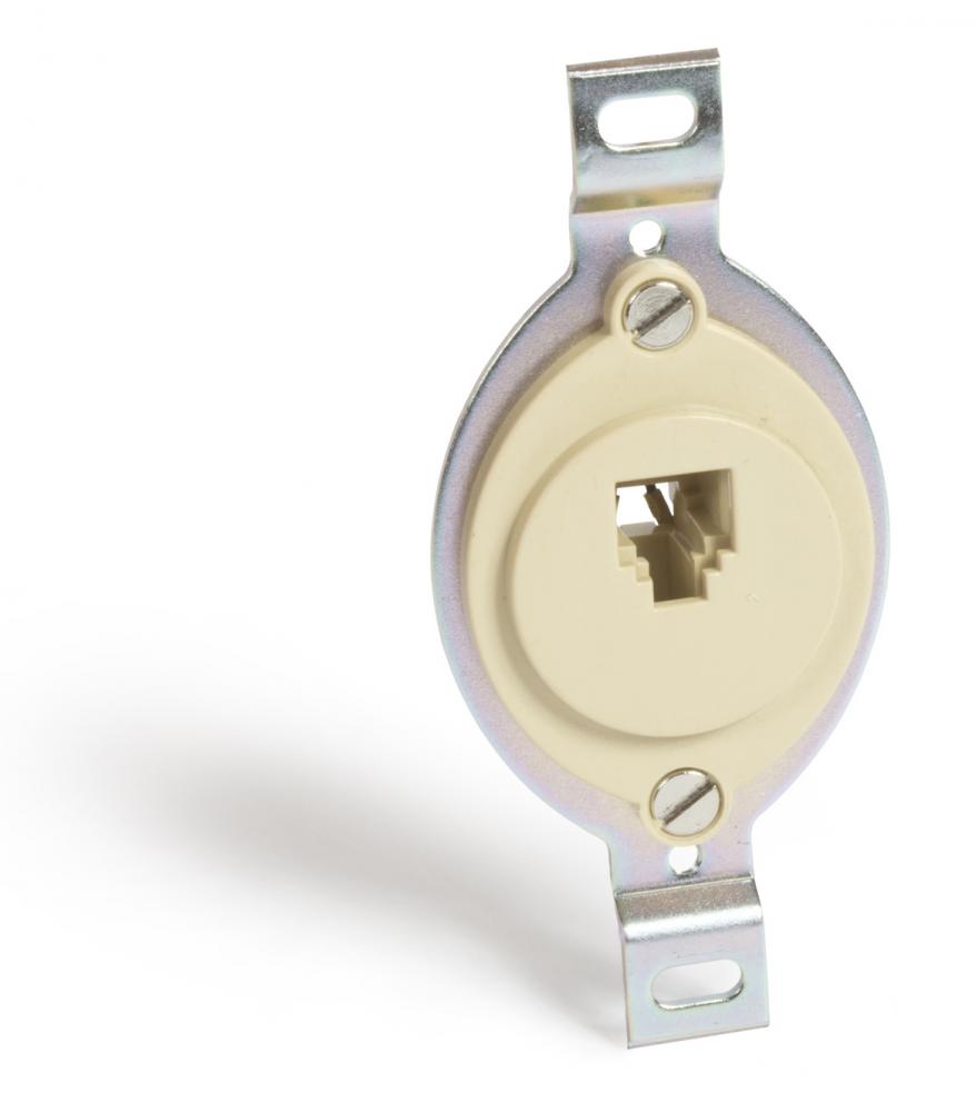 IVORY SINGLE TELEPHONE JACK