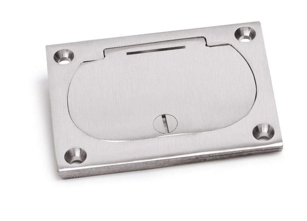 AL, RECT SGL FLIP LID COVER FOR DTA/COM