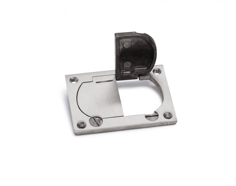 ALUMINUM, RECTNGULAR DUAL FLIP LID COVER