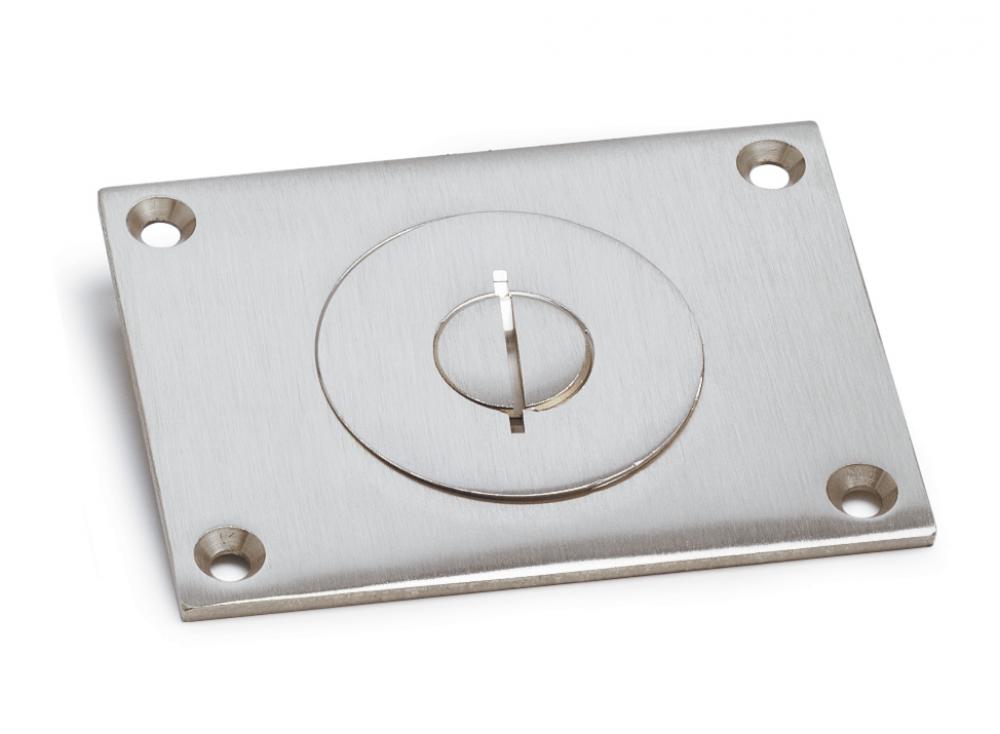 AL, RECT COVER WITH 2&#34;-1/2&#34; COMBO PLUG